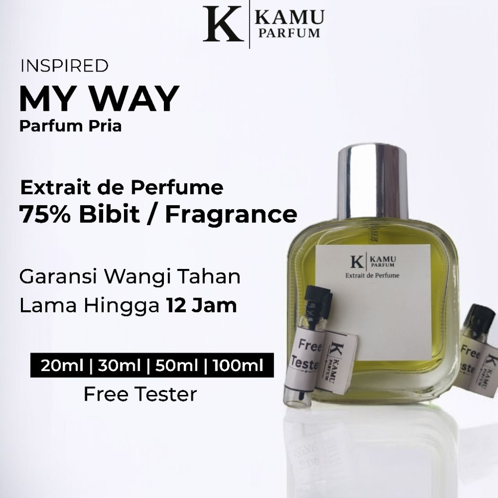 Parfum Pria MY WAY 100ml Extrait de Perfume - Kamu Parfum Inspired Parfume Cowok Wangi Tahan Lama 24