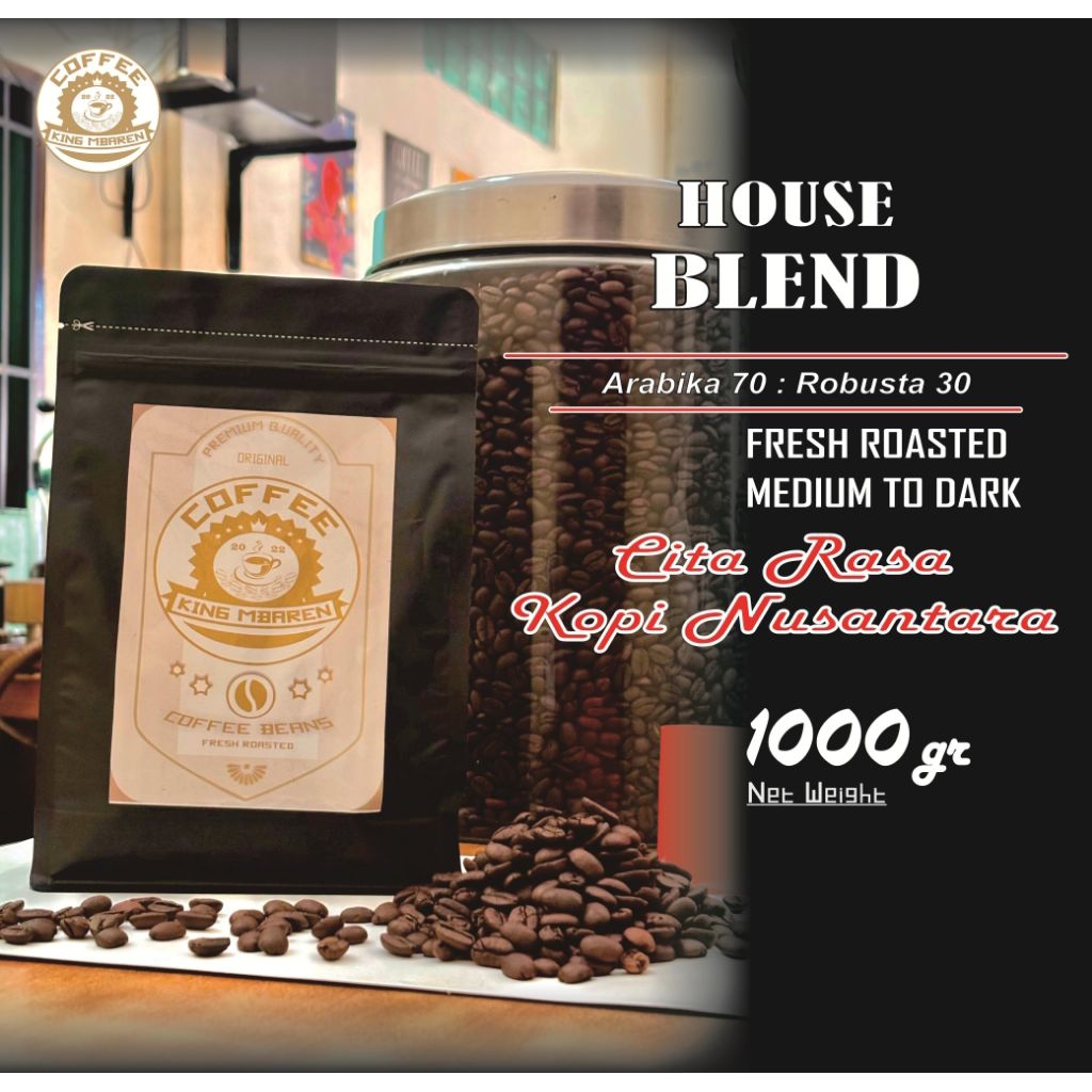 

HOUSE BLEND || ARABIKA 70 : ROBUSTA 30 [1Kg]