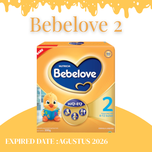 

Bebelove 2 200gr – Susu Formula 6-12 Bulan (Bundling 6 pcs) | Exp Agustus 2026