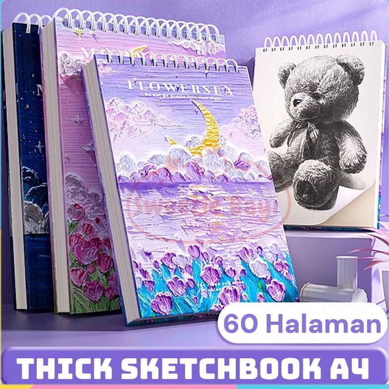 

KODE X47H SweetieBayiNewSketchbook A4 Buku Gambar Vertikal Jilid Spiral Aesthetic Buku Sketsa 6 Lembar9 Halaman