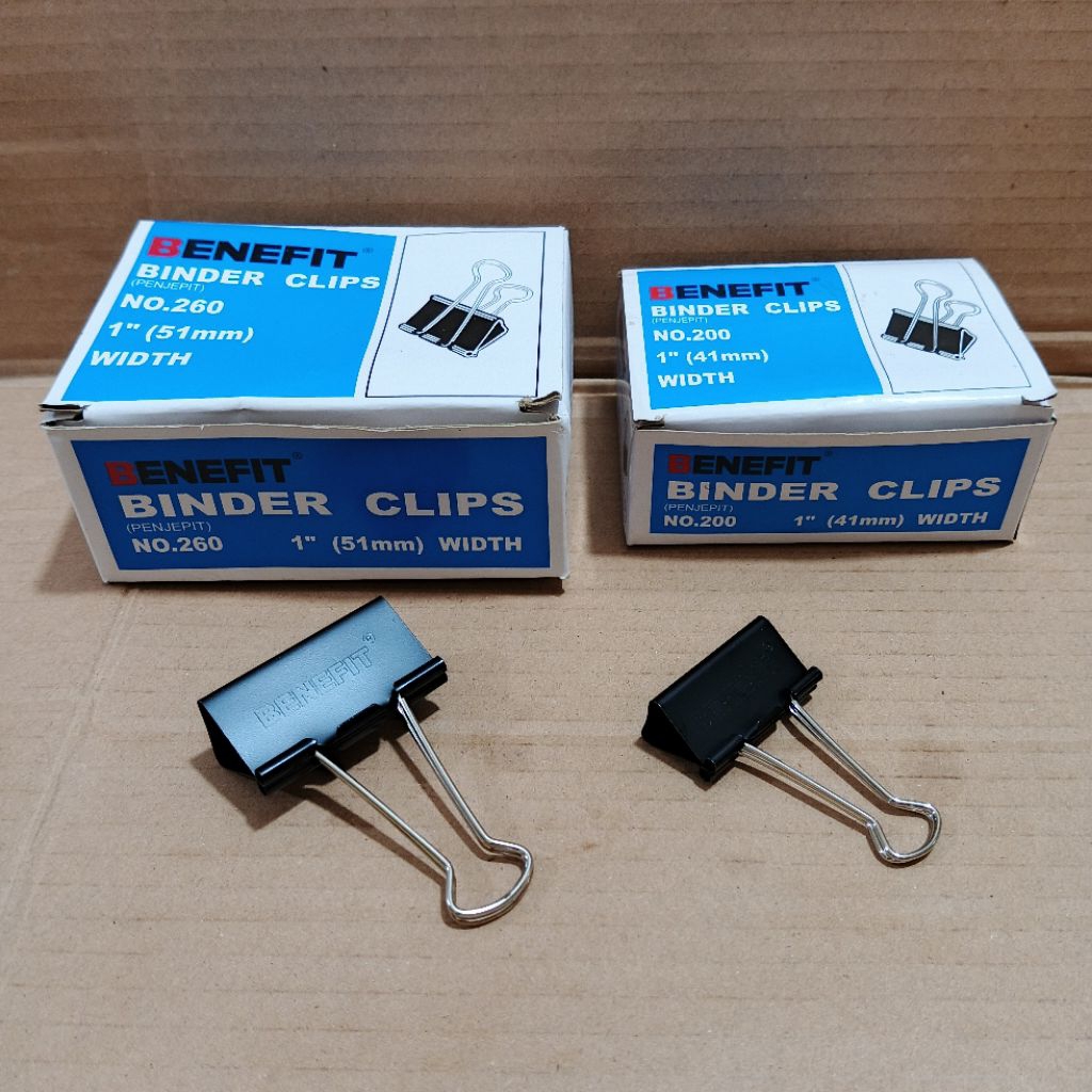 

1 Pak Binder Klip No 200 & 260 Isi 12 Pcs