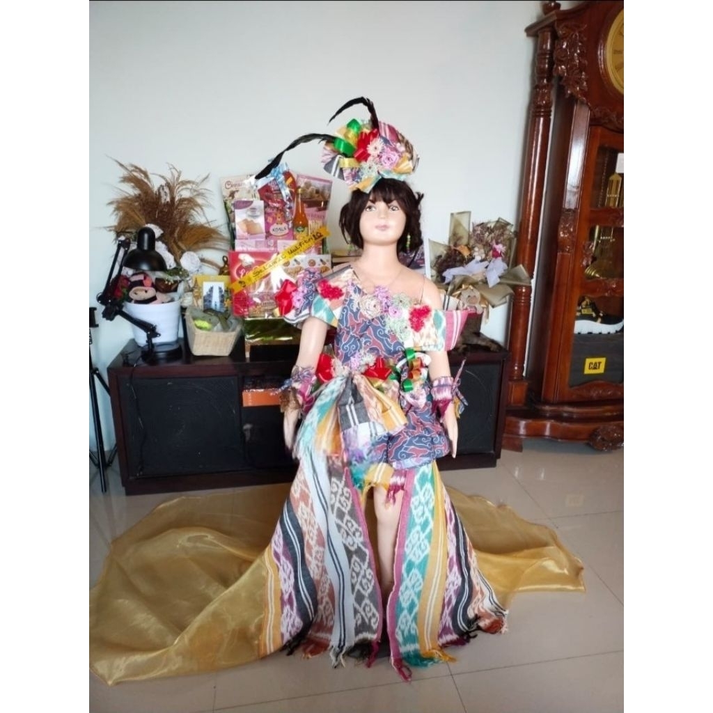 Gaun lomba dress modern batik lomba fashion show