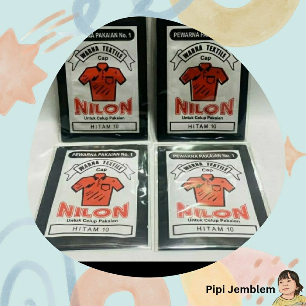 1 pack (10 saset) grosir wantek hitam cap nilon