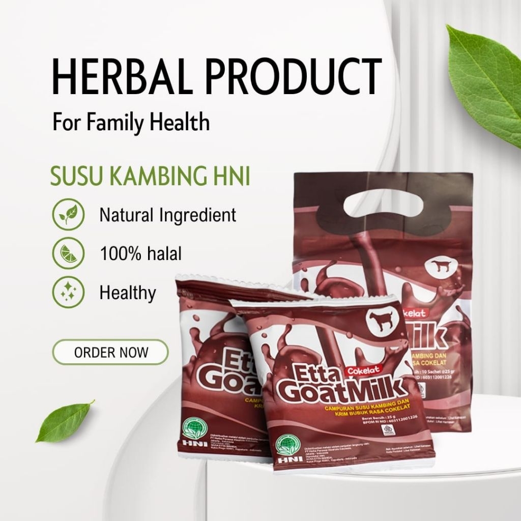 

HNI Susu Kambing Coklat Bubuk isi 10