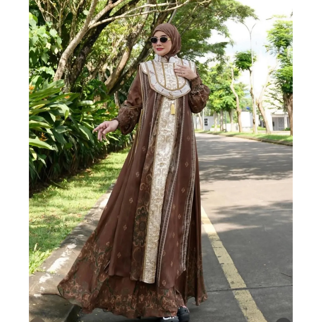 Gamis syari set sultan brand eles linasukijo sultan eles lina sukijo syari set syari gamis sracft