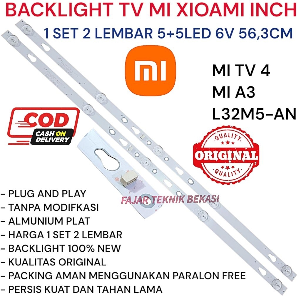 BL LAMPU BACKLIGHT LED MI XIAOMI 32 INCH MI TV 4 - MI A3 - MI 4A - Mi A4 - L32M5-AN ORIGINAL