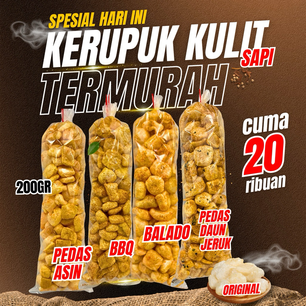 

RAMBAK/KRUPUK KULIT SAPI ASLI DOROKDOK 200GR | CEMILAN | SNACK | Makanan Ringan