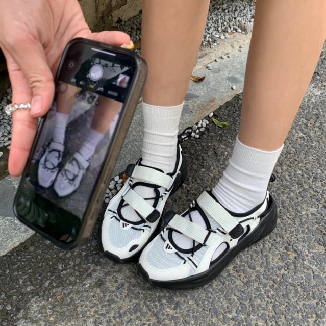 [READY CORE WHITE WHITE 39, PO] ADIDAS OZWAVE SANDALS | adidas original 100% sendal sneakers