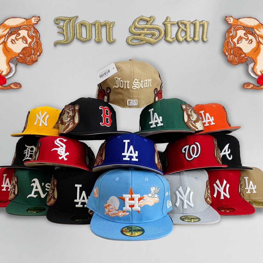 KODE U7G Topi Snapback Fitted Jon Stan Blue White Black Red Kids Bordir Build Up Caps Fit