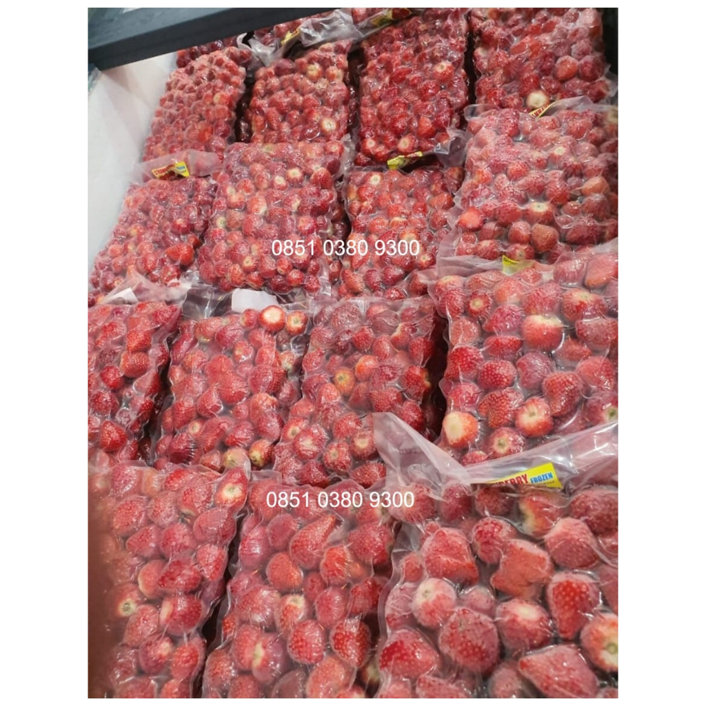 

STRAWBERRY JUMBO BESAR BEKU 500 GRAM FROSEN FROZEN SUPER PREMIUM