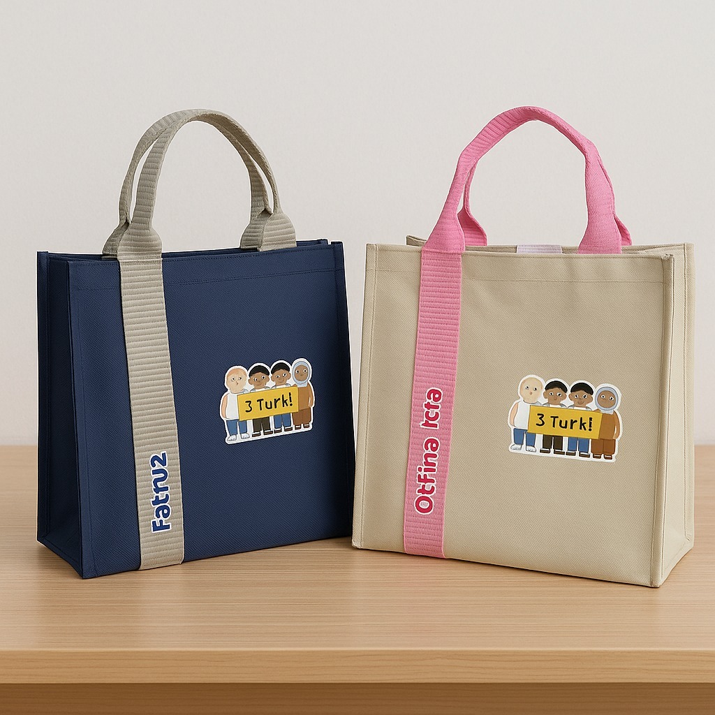 

KOREA BAG CUSTOM MURAH/SOUVENIR ULTAH CUSTOM/FREE DESAIN/FREE NAMA TAMU UNDANGAN/TAS CUSTOM