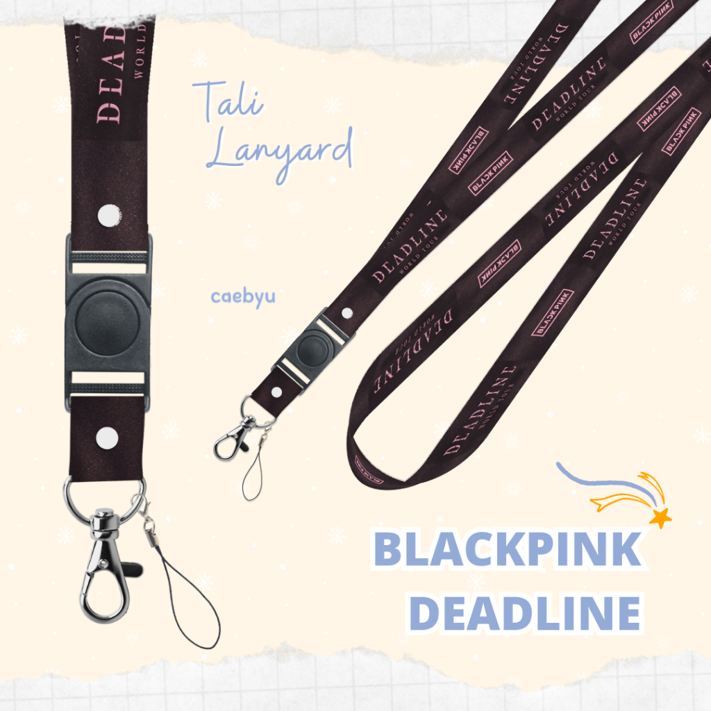 

READY STOCK Lanyard BLACKPINK DEADLINE Kpop K-Pop konser black pink blink dead line in jkt jakarta jennie jisoo lisa rose Tali Gantungan HP PC ID Card Cahol Card Holder
