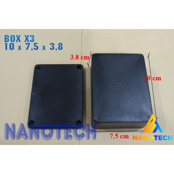 Box plastik Box X3 / Kotak plastik warna hitam 10 x 7,5 x 3,8