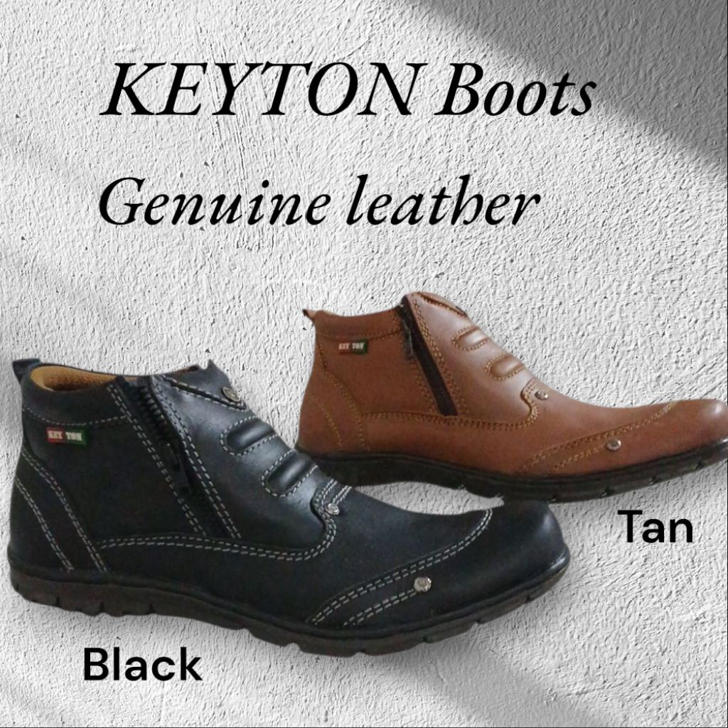 SEPATU BOOT CASUAL PRIA KULIT ASLI ORIGINAL KEYTON