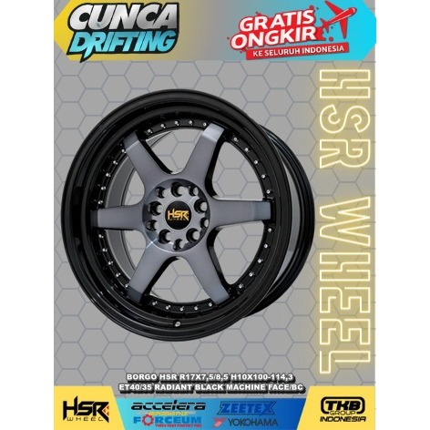 Velg celong R17 velg hsr ring 17 baut 5X100/5X114,3 lebar 7.5/8.5 et 40/35
