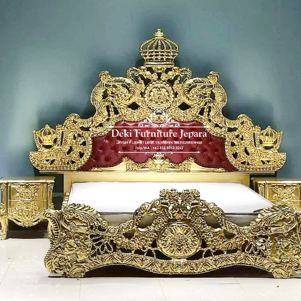 Dipan Kasur 160x200 Kayu Ranjang Tempat Tidur Jepara Divan Ukir Mewah
