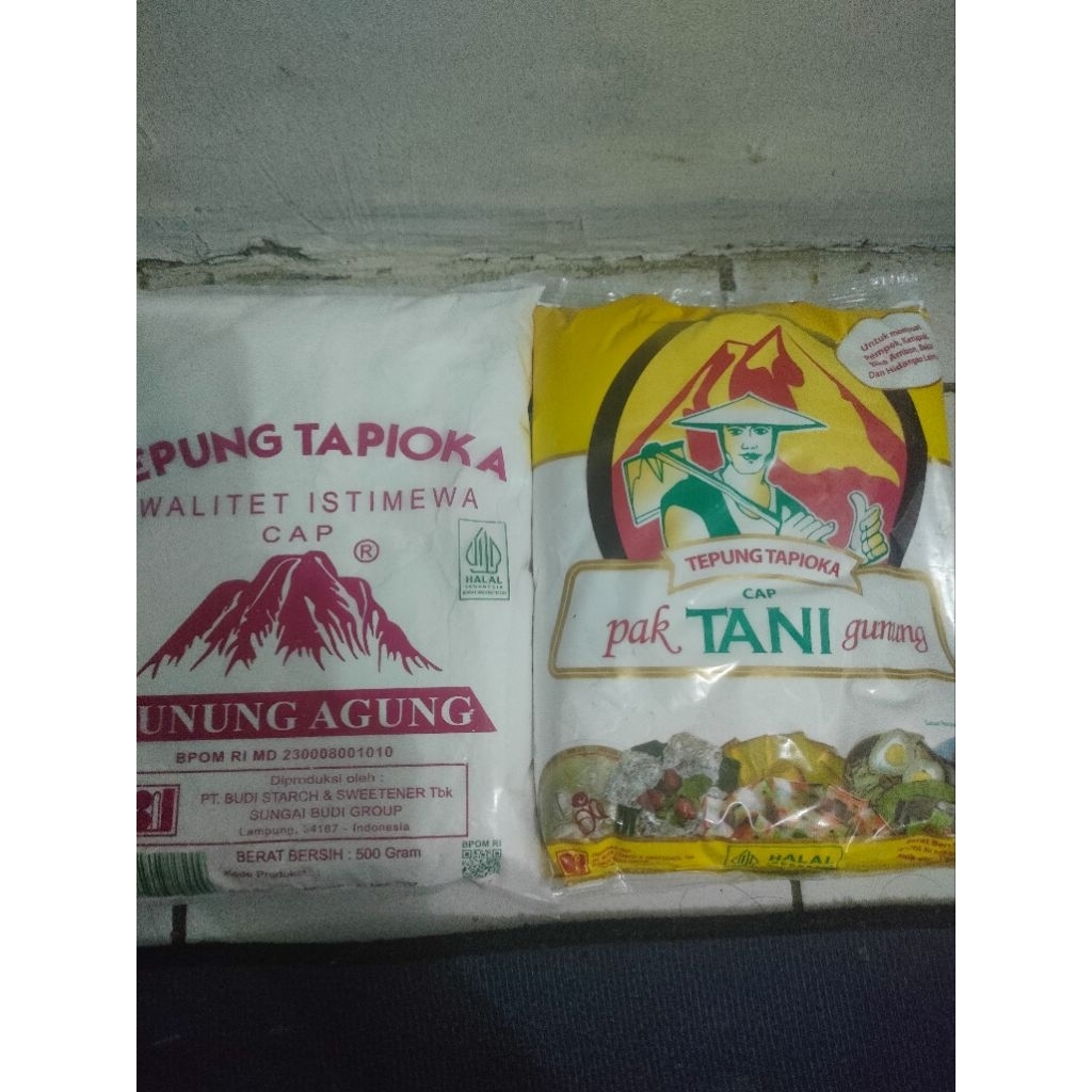 

TEPUNG SAGU TAPIOKA CAP PAK TANI/GUNUNG AGUNG 500 GRAM