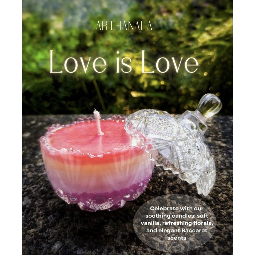 Lilin aromaterapi | scented candle | lilin pelangi | rainbow candle