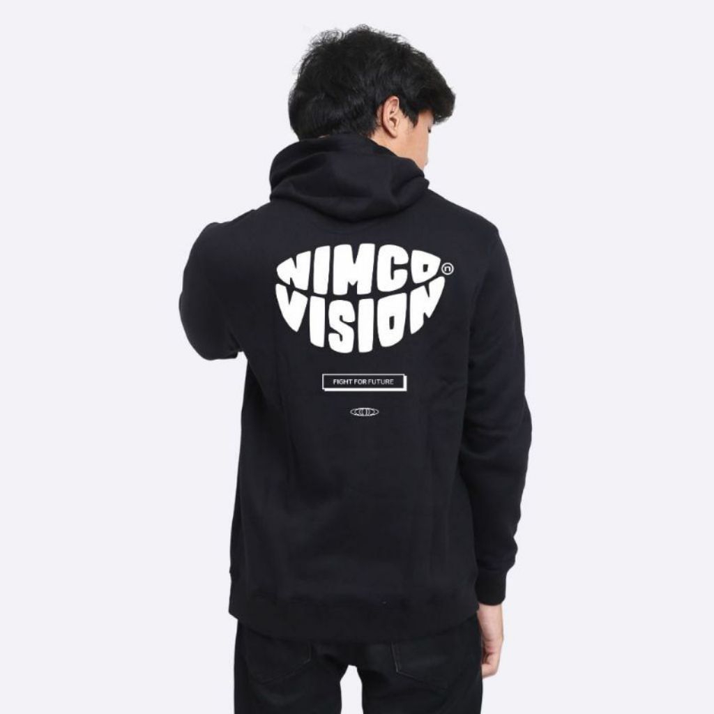 Nimco vsn sweater pria wanita _ Hoodie hitam unisex