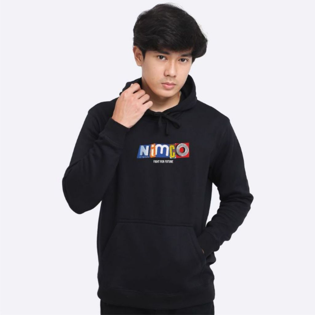 sweater Nimco _ Hoodie black unisex _ jaket distro
