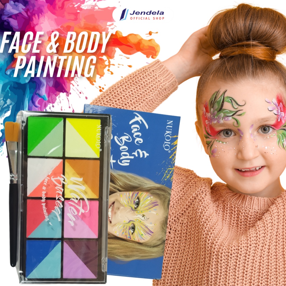 

Face Body Paint Nukolo 16 Warna Face Body Painting Kit For Kids Cat Lukis Wajah Pallete Free Kuas Art Make Up Aesthetic Untuk Anak Dewasa ATK KODE Y7G6
