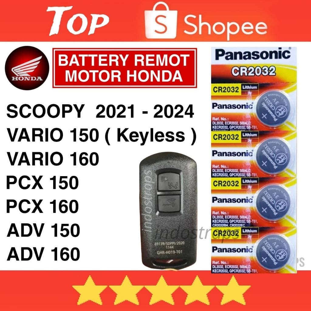 Baterai Remote Motor PCX 150 160 VARIO 150 160 Batre Remote Kayless ADV 150 160 NEW VARIO 125 SCOOPY