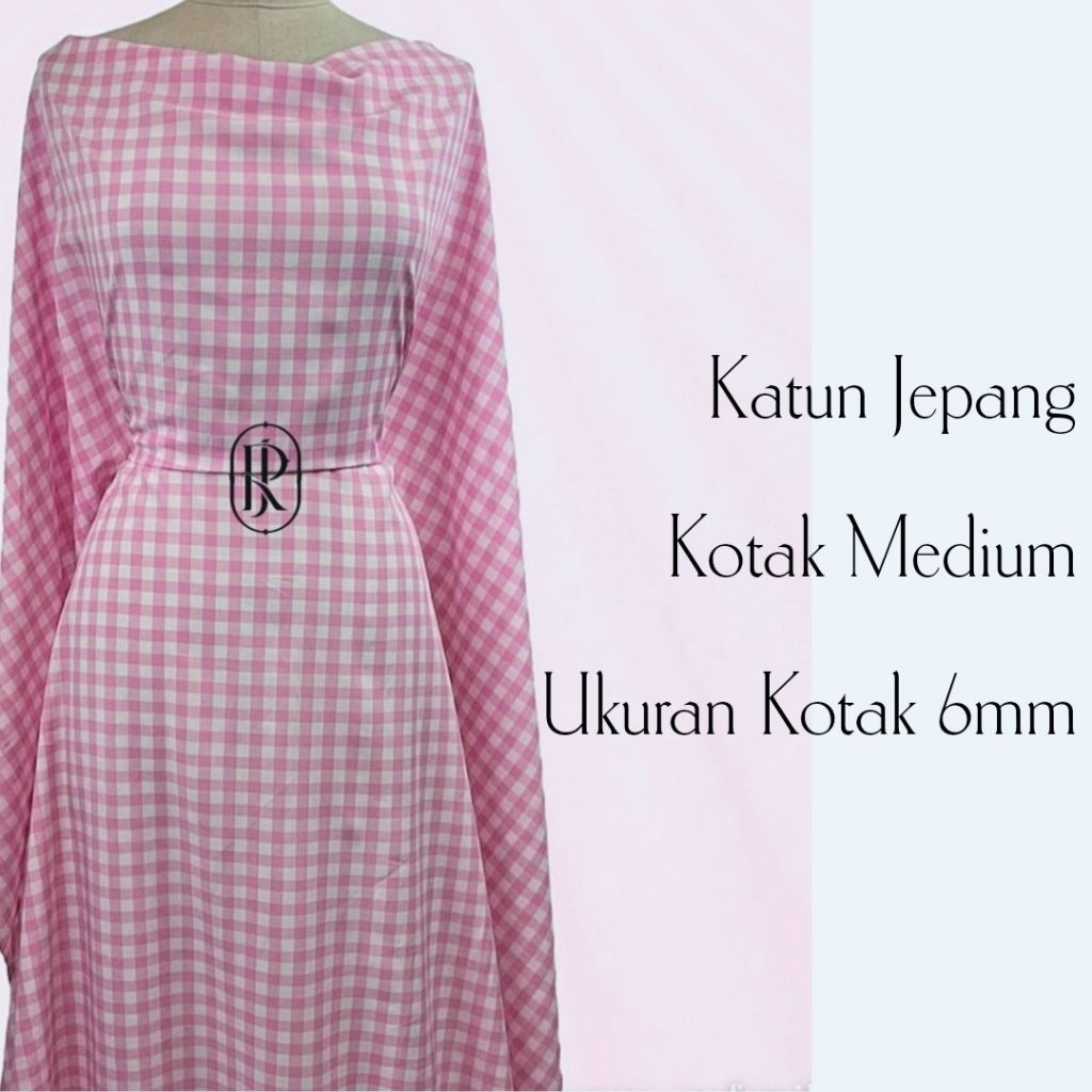 13 RAJATEX.ID ORIGINAL katun jepang Tokai senko motif kotak catur medium ukuran kotak 6mm - kain kat