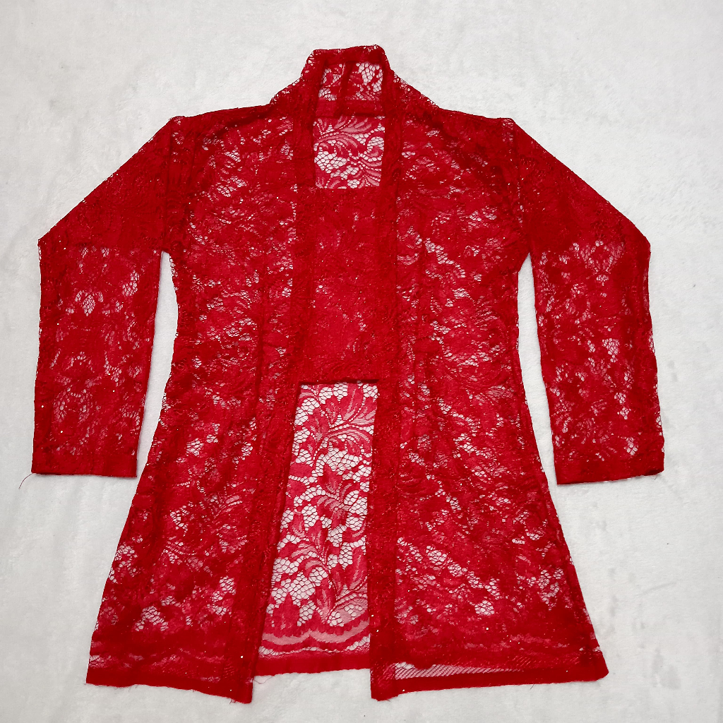 Kebaya | Kebaya Bali Kutu Baru Lengan Panjang | Kebaya Bali Brokat Stcrech Sofia Bed Lengan Panjang|