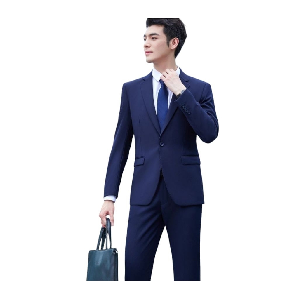jas Pria Formal Biru blazer biru jas wisuda jas kantror