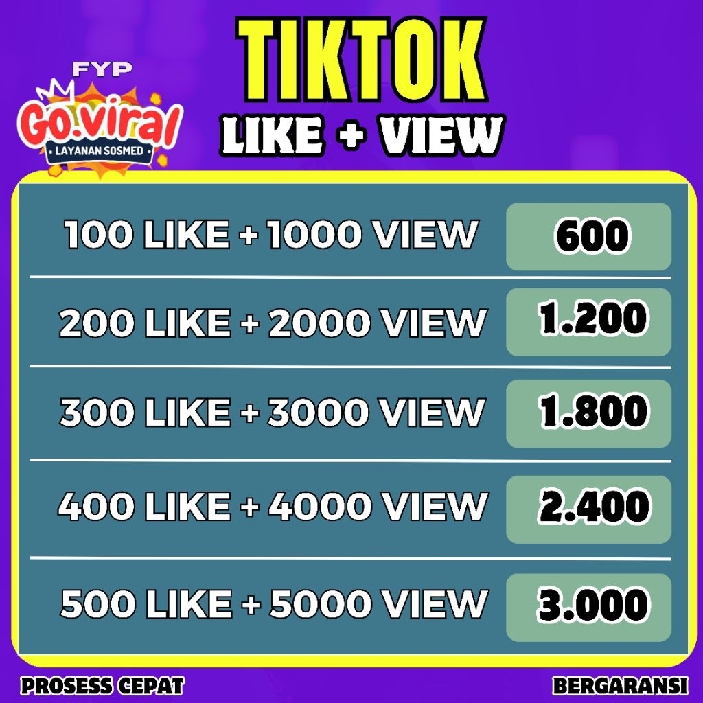 Like Tiktok Fyp Proses Cepat Bergaransi