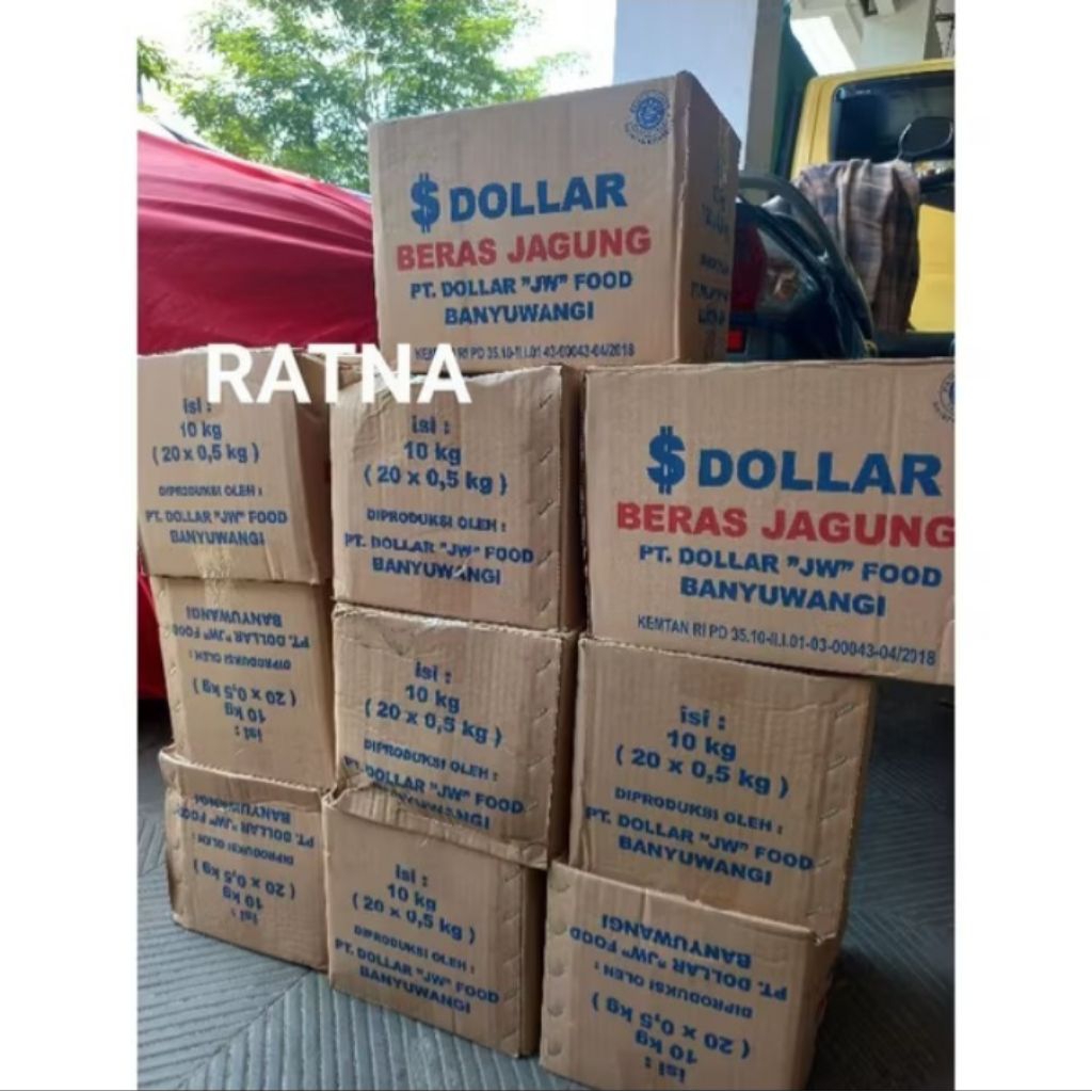 

(1 DUS) BERAS JAGUNG PREMIUM DOLLAR 500 Gram ( 1 Dus Isi 20 Bungkus) 100% JAGUNG MURNI