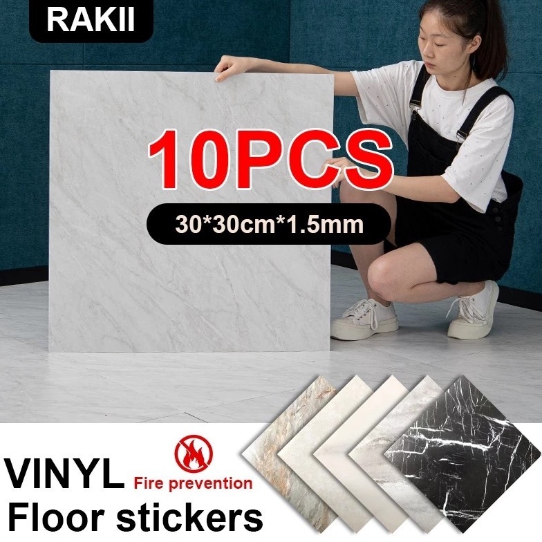 KODE T8B 1pcs Lantai Marmer Vinil 3X3 CmStiker Vinil Lantai Marmer GranitStiker Lantai Vinil Lapisan