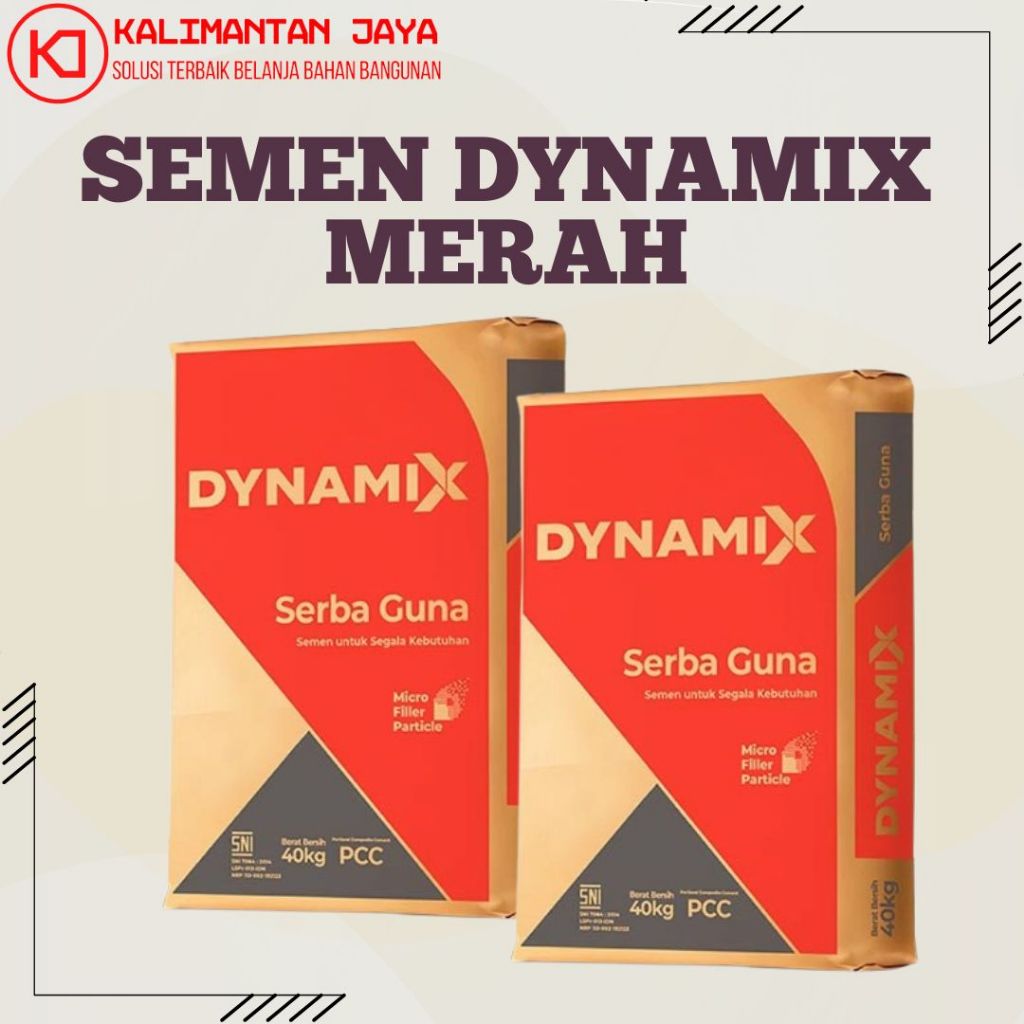 Semen Dynamix 40 Kg / Semen Dynamix Merah 40 Kg (KHUSUS PENGIRIMAN DALAM KOTA)