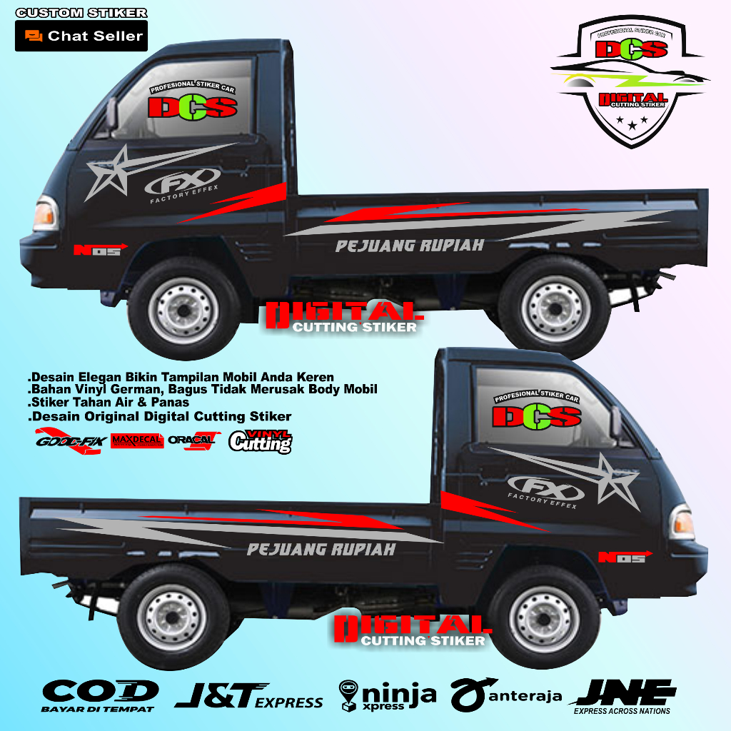 Stiker mobil pickup carry futura Stiker Pickup  Striping Mobil Pickup