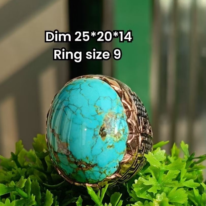 batu pirus Persia ring perak