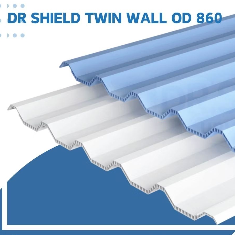 DR. Shield Twin Wall OD 860/Atap UPVC Double Layer