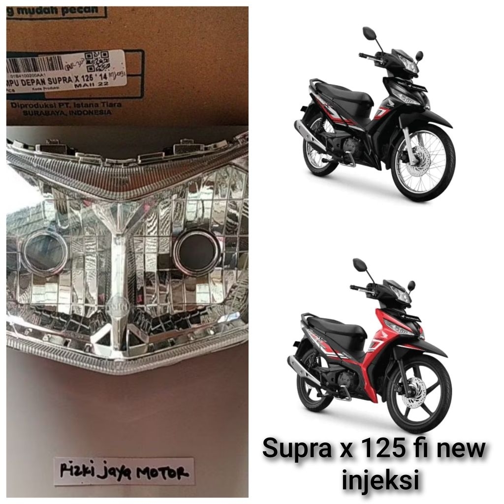 Lampu depan reflektor supra x 125 injeksi merek WIN