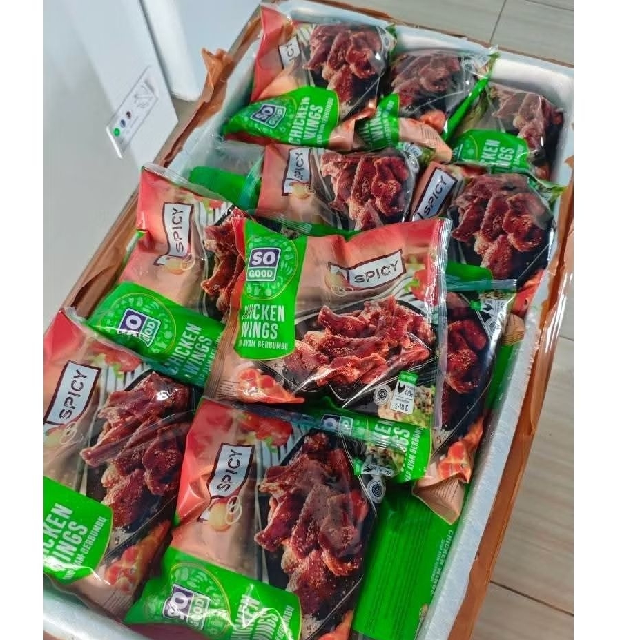

So good spicy wings 400gr / so good chicken wings / sayap ayam berbumbu