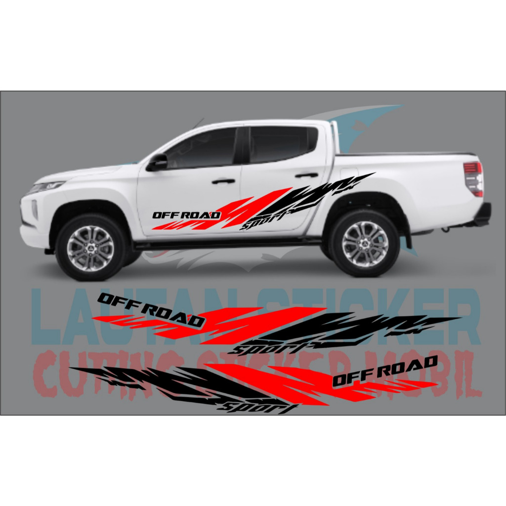 stiker mobil ranger navara triton 4x4 cutting stiker lis bodi sampibng d.max dll