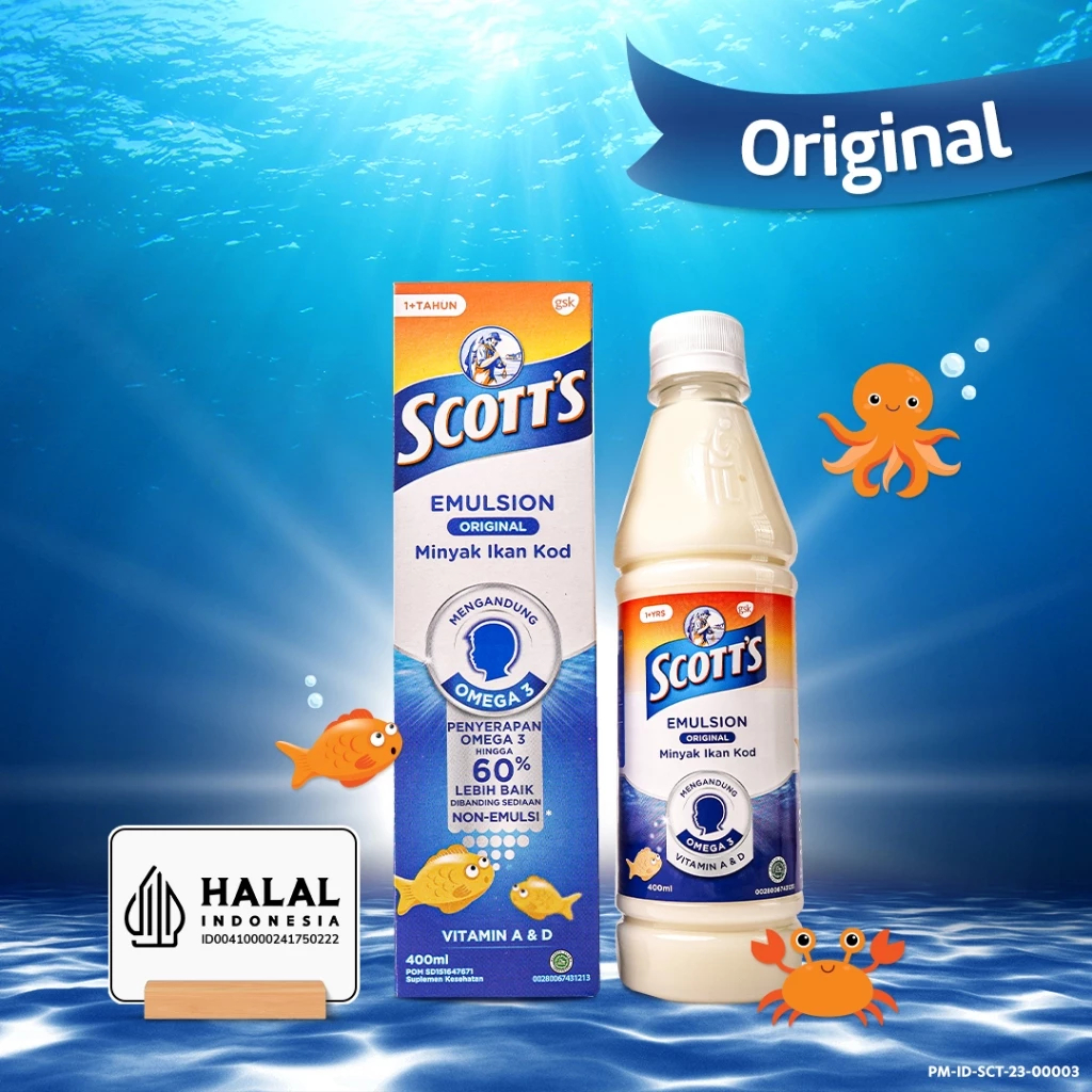 Scott Emulsion Malaysia Orinal 400ml Vitamin Anak