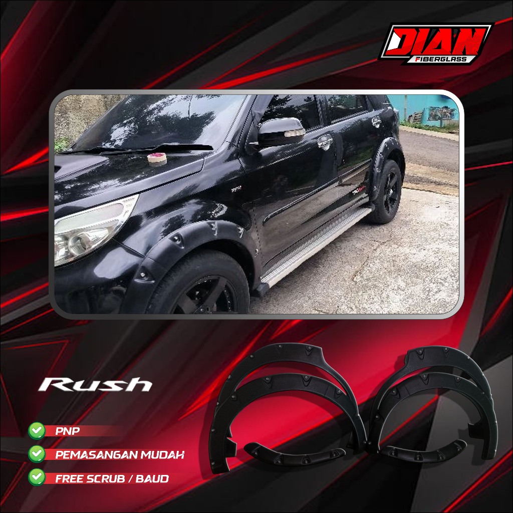 fender terios  rush terios lama over fender terios rush spakbor rush terios variasi mobil terios rus