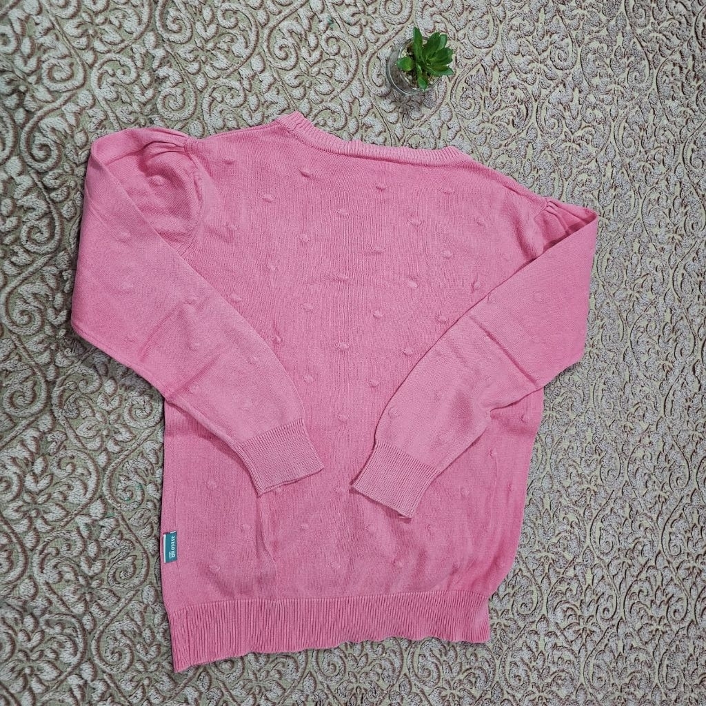 Baju cardigan anak Uniqlo umur 4-6th pink
