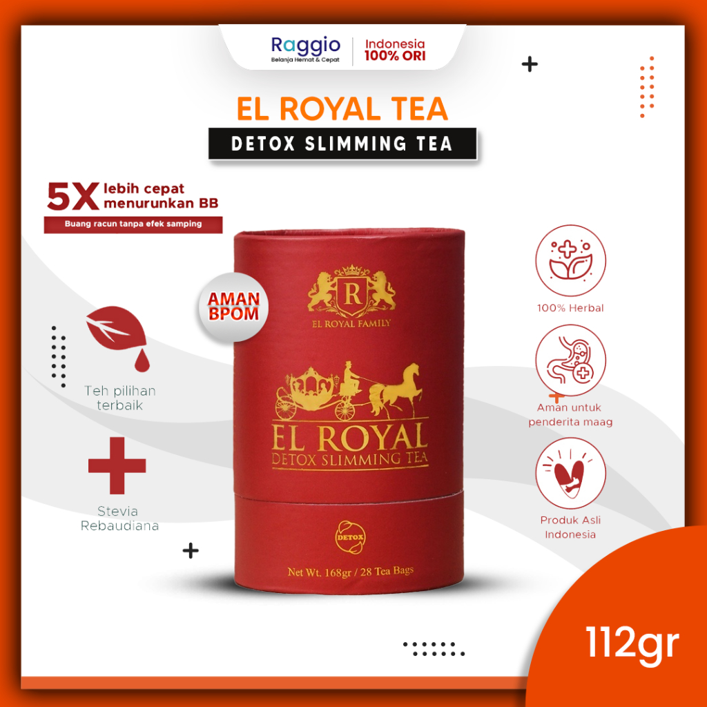 

El Royal Detox Slimming Tea – Teh Pelangsing Penurun Berat Badan | Herbal Original & Aman