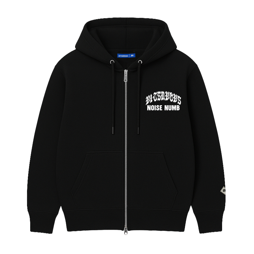 Bitsnbobs Hoodie Zipper Crimson Hoodie Boxy Double Zip 330 Gsm