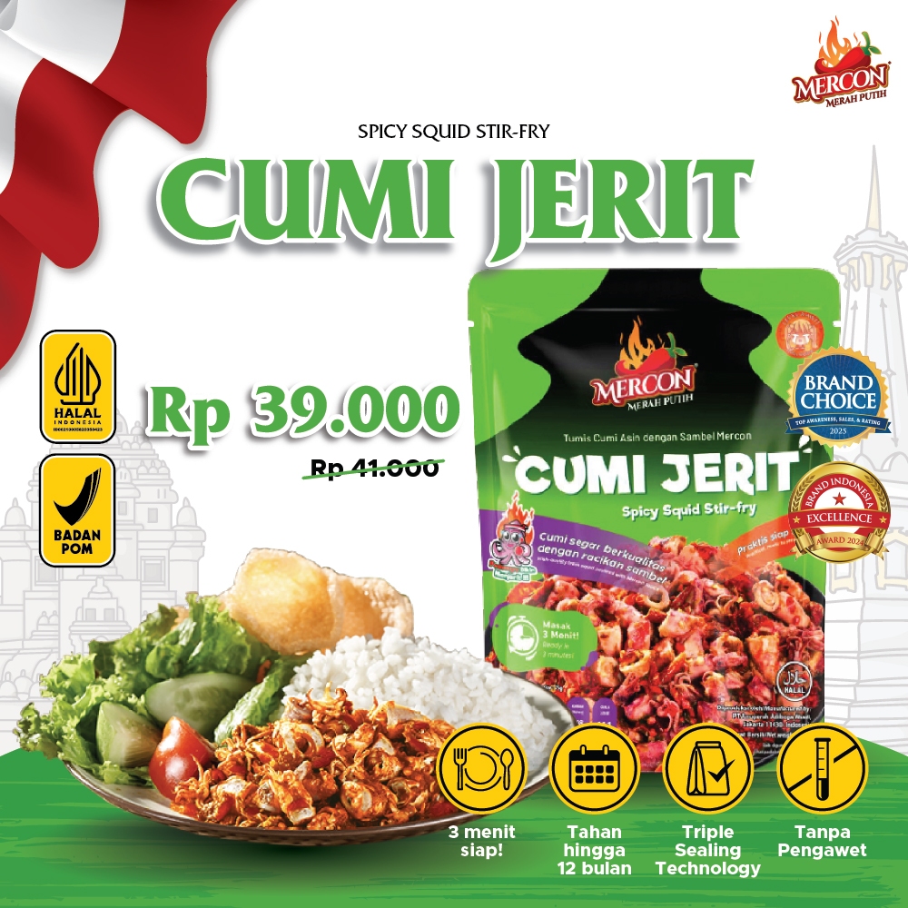 

[Special Edition] Mercon Merah Putih - Satuan || Cumi Jerit || Cumi Sambal Mercon