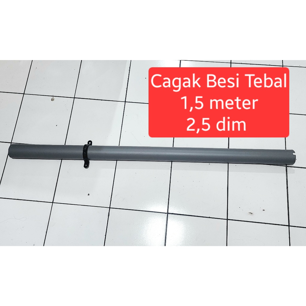 Cagak Tiang Galvanis 1,5m + Klem Parabola Dinding 2,5 dim Inci Dish solid Jaring 6 7 8 feet