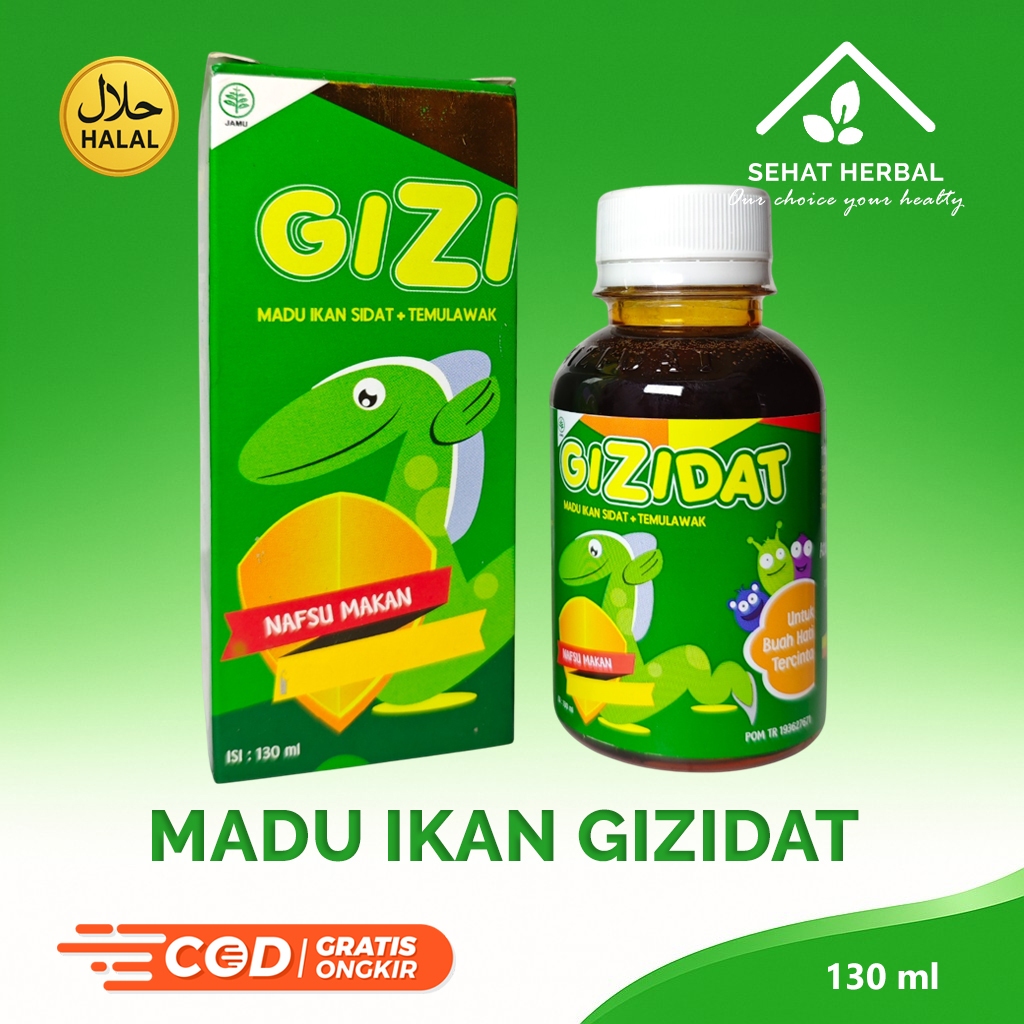 

Gizidat Madu Gemuk Anak | Madu ikan sidat + temulak | Multivitamin Nutrisi Penambah Nafsu Makan