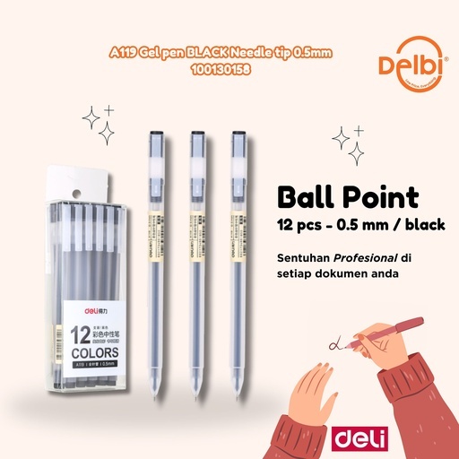 

DELI Gel pen Needle PULPEN TINTA GEL
