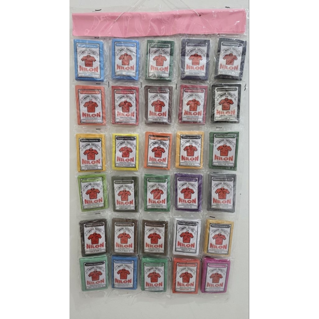 

WANTEX NILON pewarna pakaian lengkap SABLON CELUP PAKAIAN 1BUNGKUS