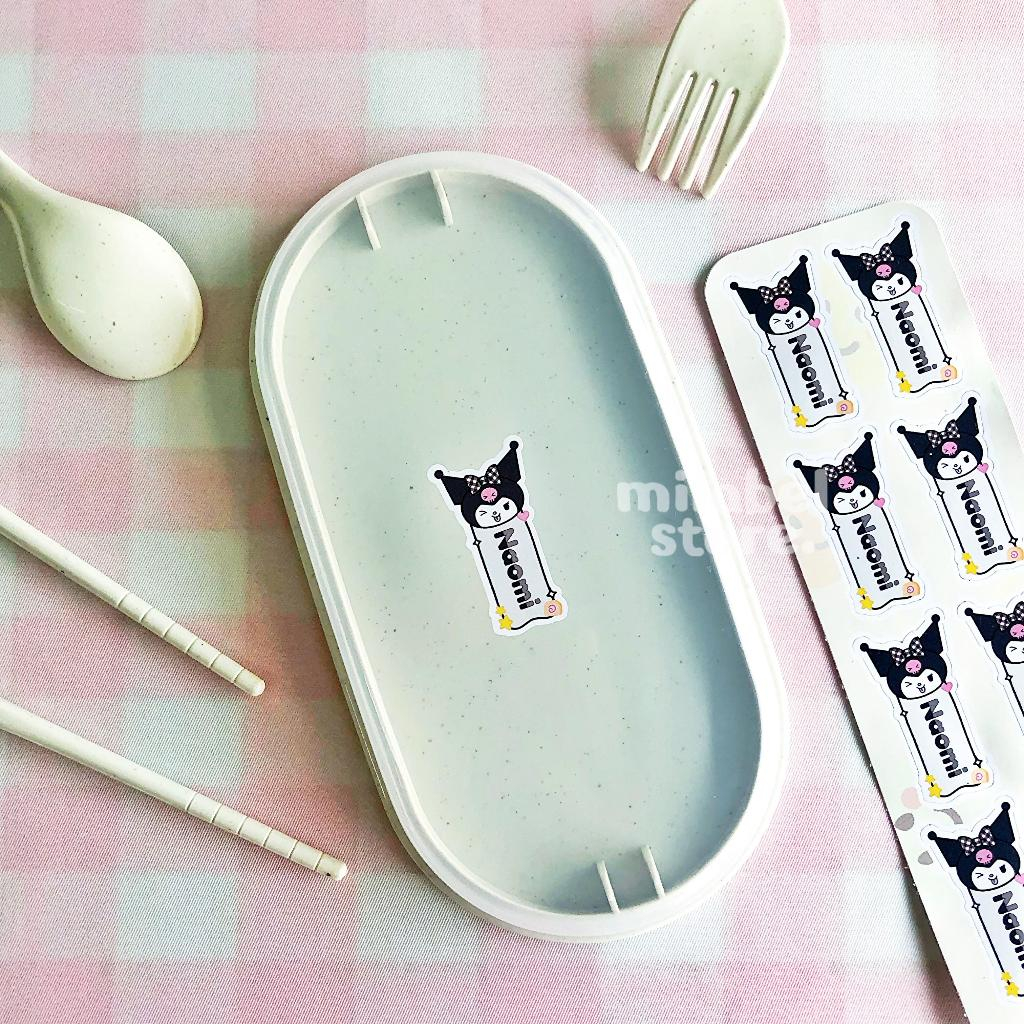 

{ 40 PCS } MILABELSTORE - STIKER LABEL BUKU/TEMPAT MAKAN/BOTOL KARAKTER LUCU ANTI AIR - CUSTOM NAMA